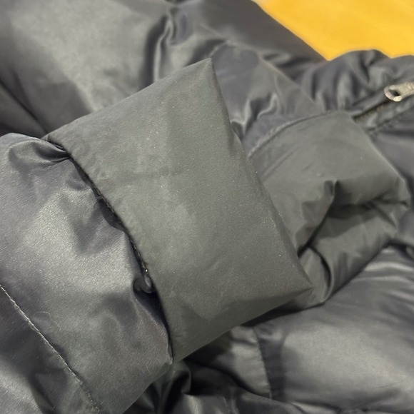 Eileen Fisher Down Reversible Black Puffer Long Length Full Zip Coat - Picture 11 of 14